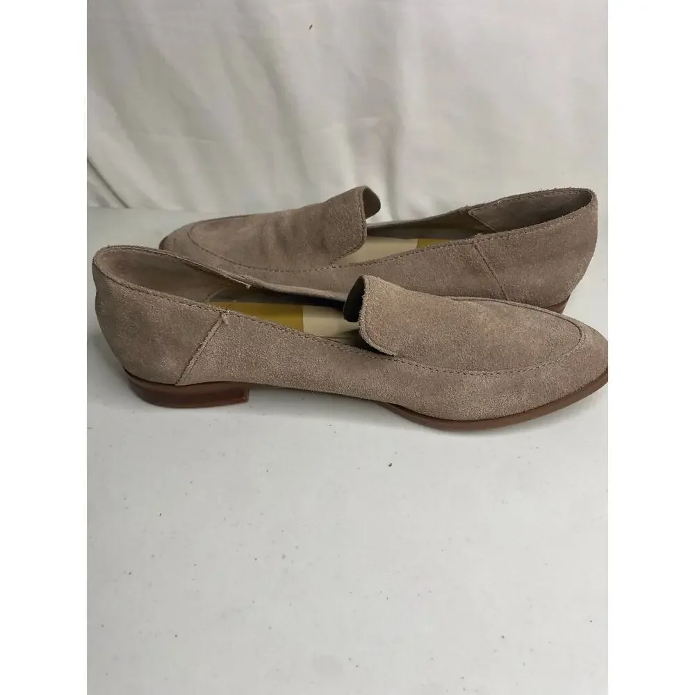 Women's Dolce Vita Loafers Slip On Calla Gray Suede Leather Work Casual Size 7